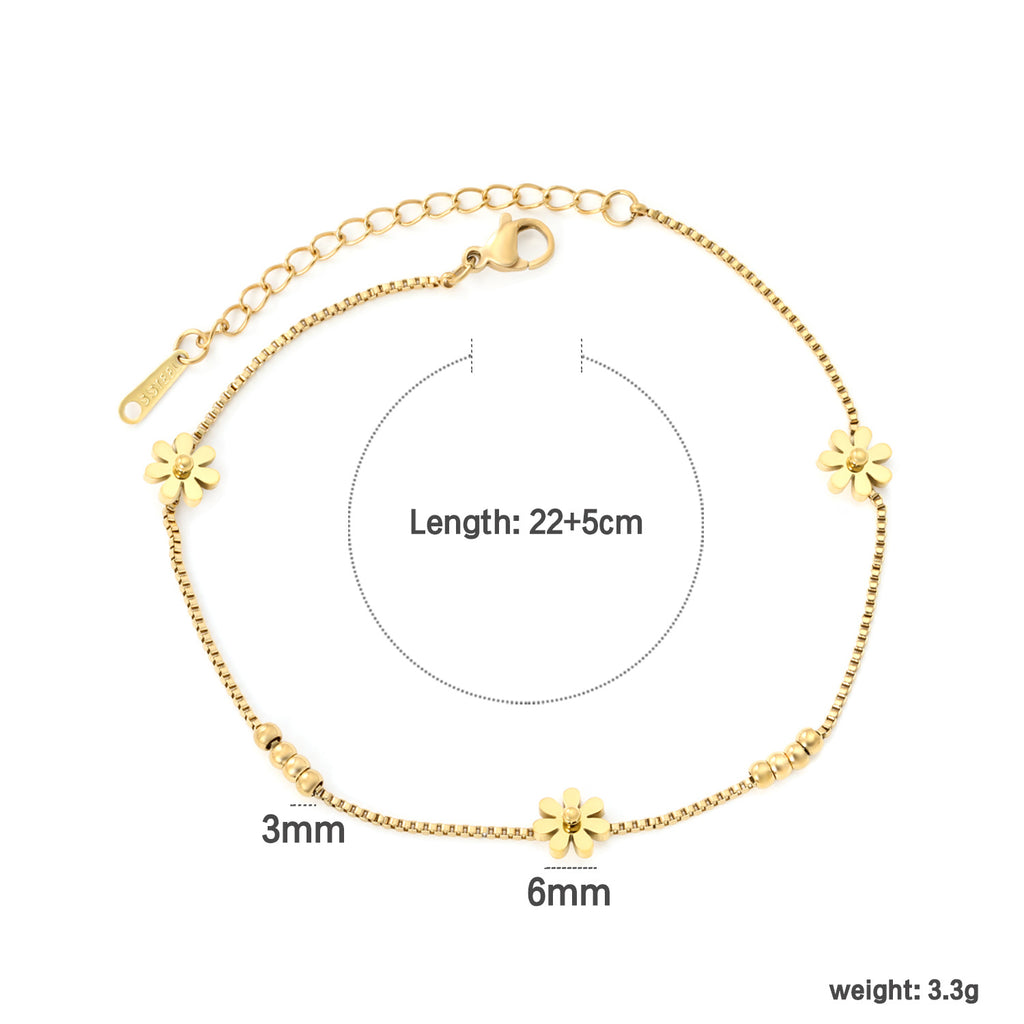 Damen zarte Armband mit stilvoller Blumenverzierung Shop Nory