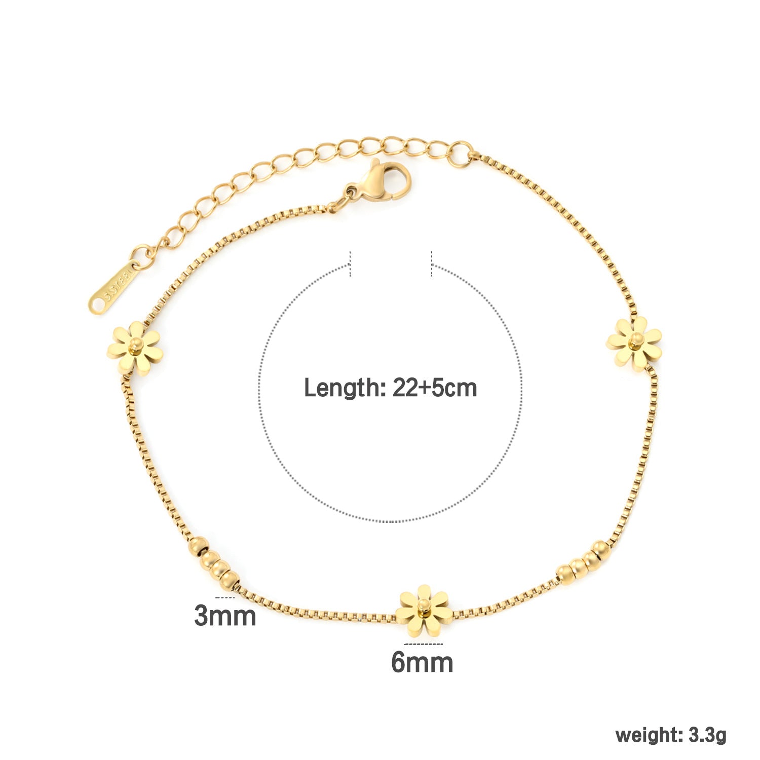 Damen zarte Armband mit stilvoller Blumenverzierung Shop Nory