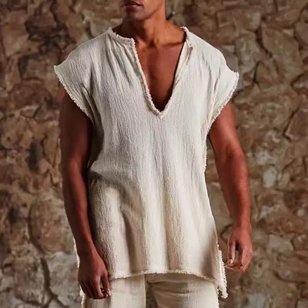 Herren lockeres Tunika-Shirt Shopnory