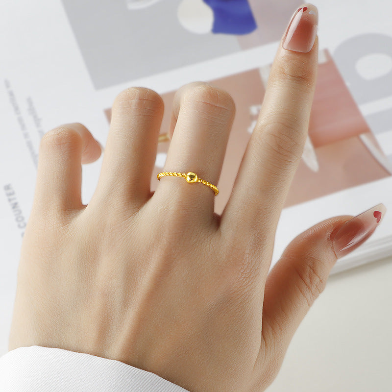 Damen feiner Ring aus hochwertigem Edelstahl mit durchbrochenem Design Shop Nory