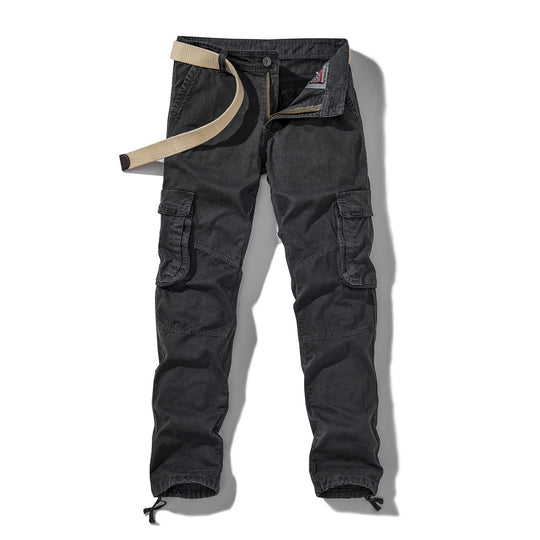 Herren Cargohhose mit verstärkten Knien, Tunnelzug-Beinabschlüssen und integriertem Gürtel Shop Nory