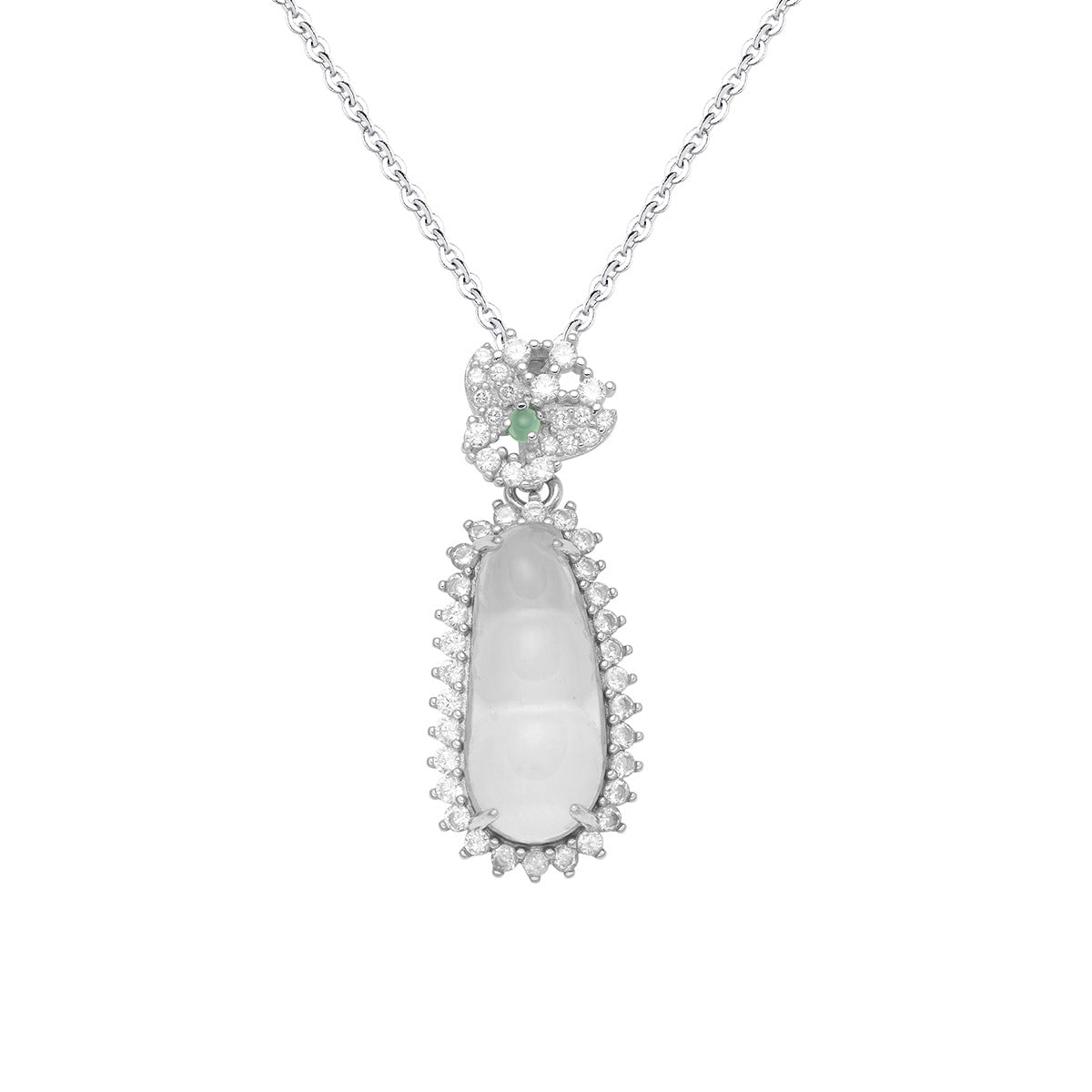 Damen eleganter Anhänger mit zarten Edelsteinakzenten Shop Nory