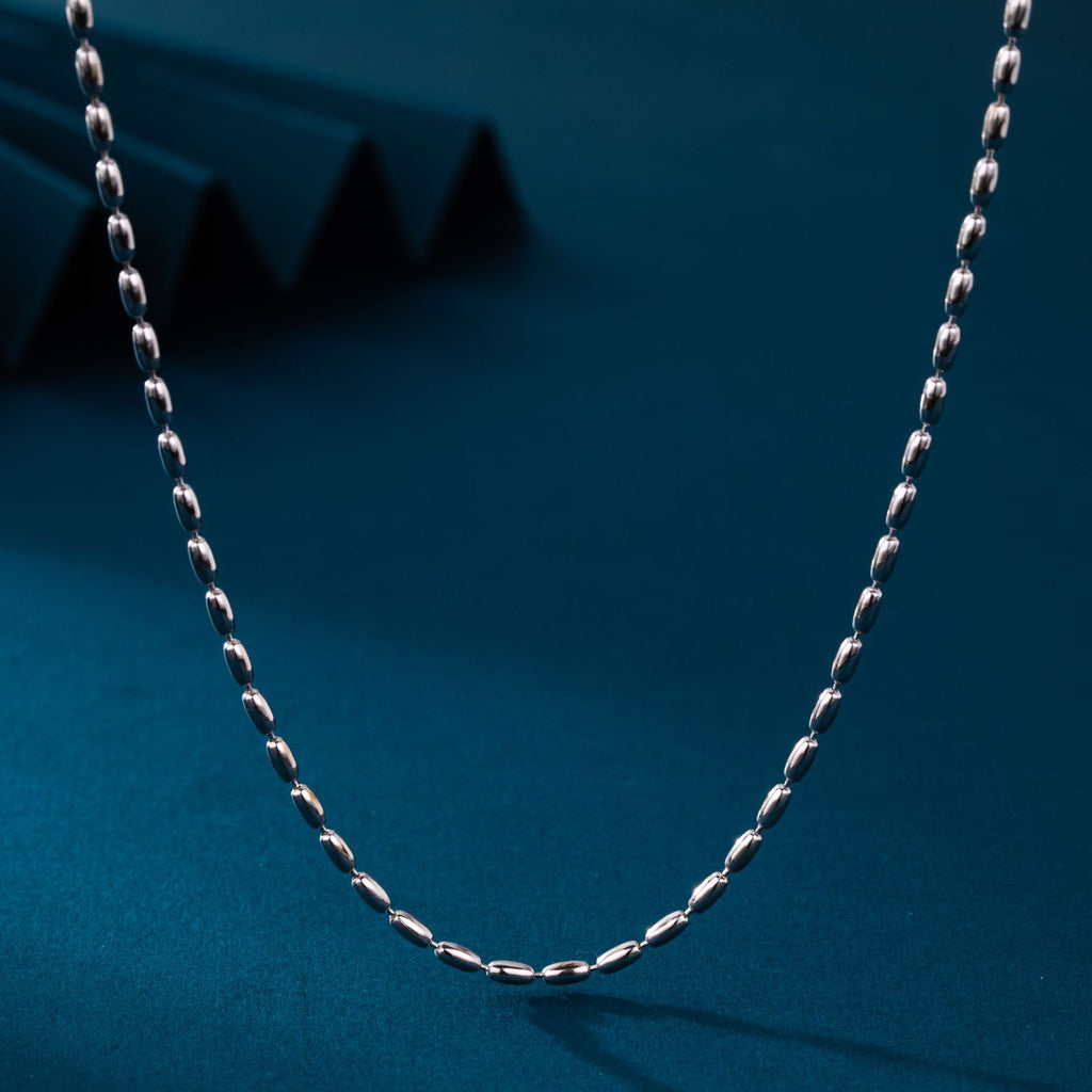 Damen Halskette aus hochwertigem 925 Sterling Silber mit eleganten ovalen Gliederdesign Shop Nory