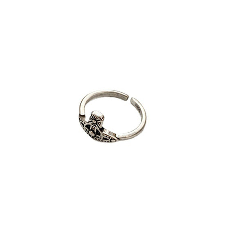 Damen Offener Ring mit kunstvollem floralen Muster Shop Nory