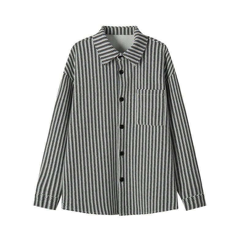 Herren Texturierte Overshirt‑Hemdjacke aus Strick mit Kentkragen Shop Nory