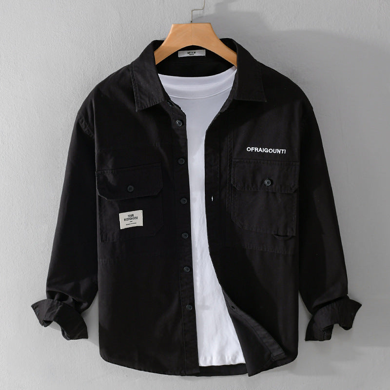 Herren Field-Overshirt im Military-Stil mit aufgesetzten Brusttaschen und relaxed Fit Shop Nory