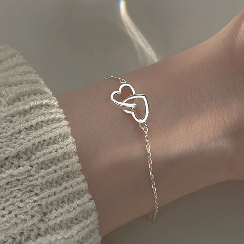 Damenarmband mit dreifachem Herzdesign Shop Nory