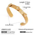 Damen Offenes Armband mit floralen Mustern aus hypoallergenem Edelstahl Shop Nory