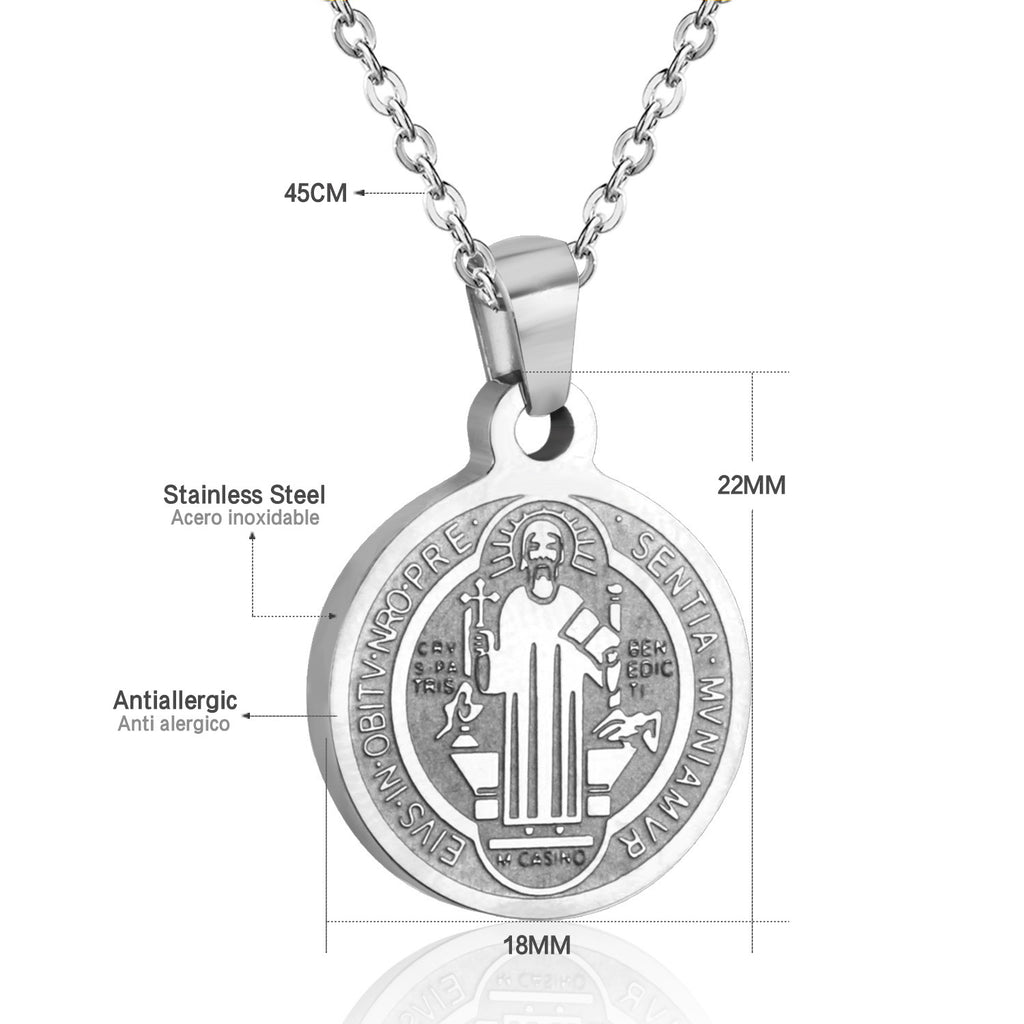 Damen Halskette mit goldplattiertem Medaillon-Anhänger aus Edelstahl Shop Nory