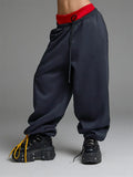 Damen trendige, weite Jogginghose mit elastischem Bund und verstellbarem Kordelzug Shopnory