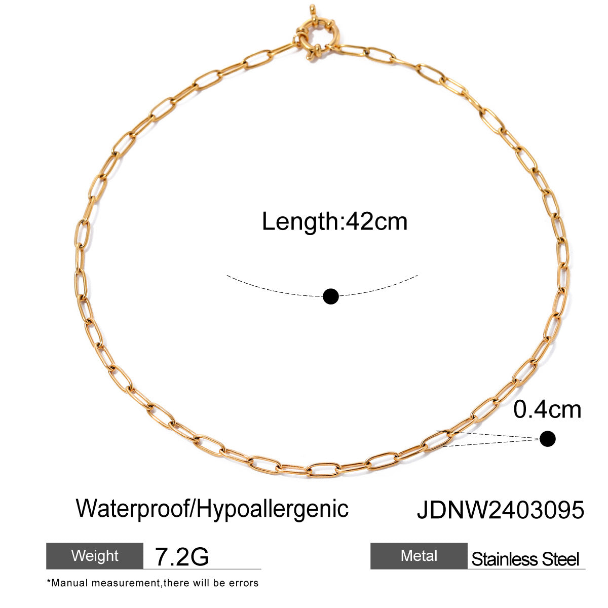 Damen Halskette mit hypoallergenem Edelstahl und zeitlosem Kettendesign Shop Nory