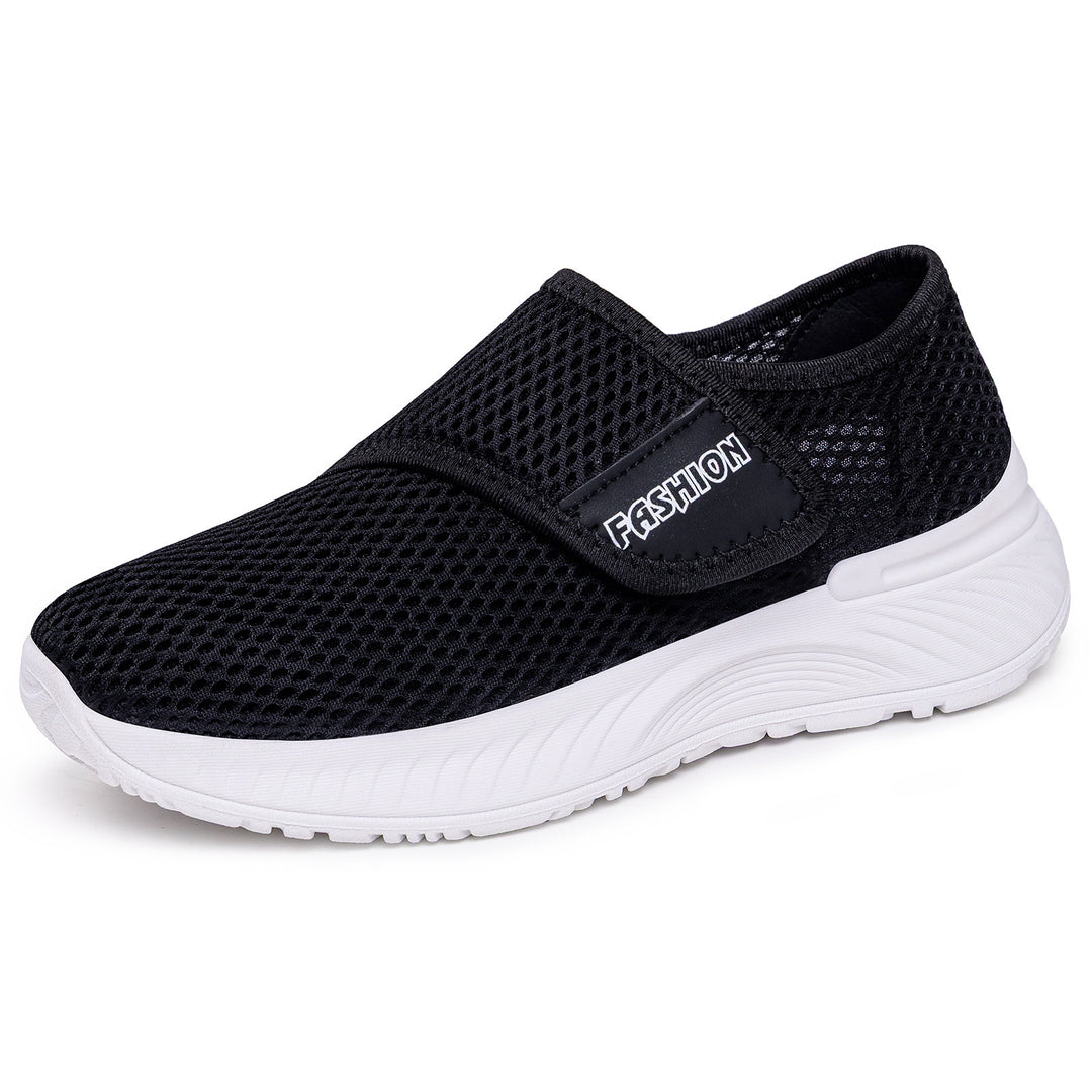 Damen Atmungsaktive Slip-On Mesh-Sneaker mit Klettverschluss Shop Nory