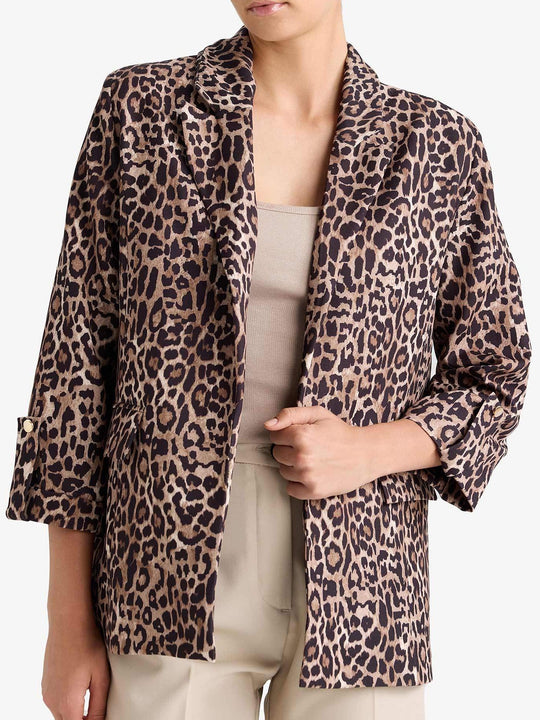 Damen Modische Leopardenmuster Blazer