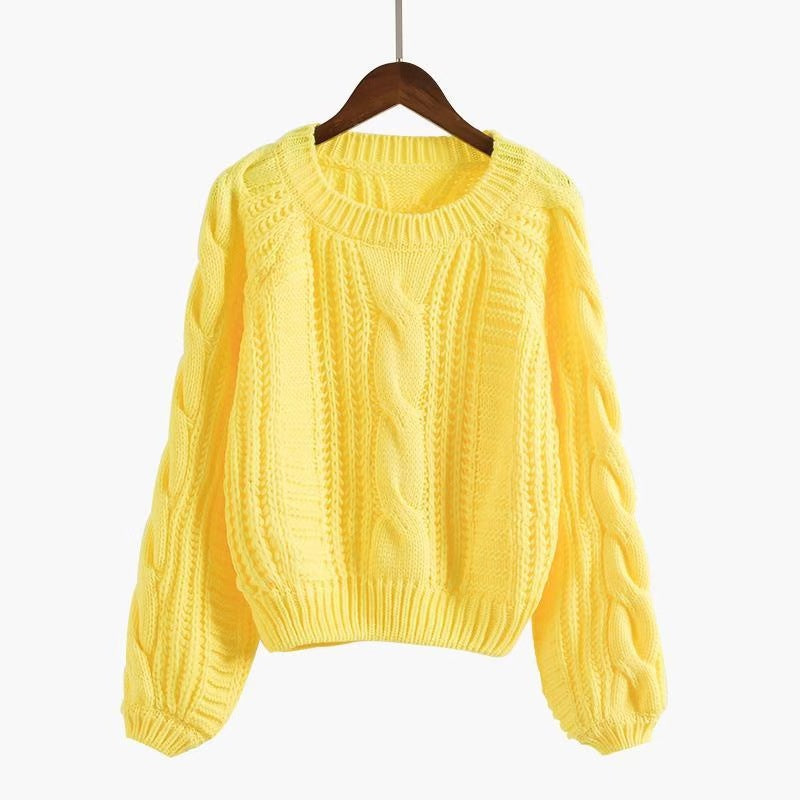 Damen Gemusterter Chunky Pullover Shop Nory