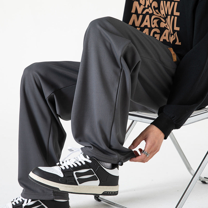 Herren Lounge-Jogginghose im Oversize-Straßenstil mit extra weitem Bein und Kordelzug Shop Nory
