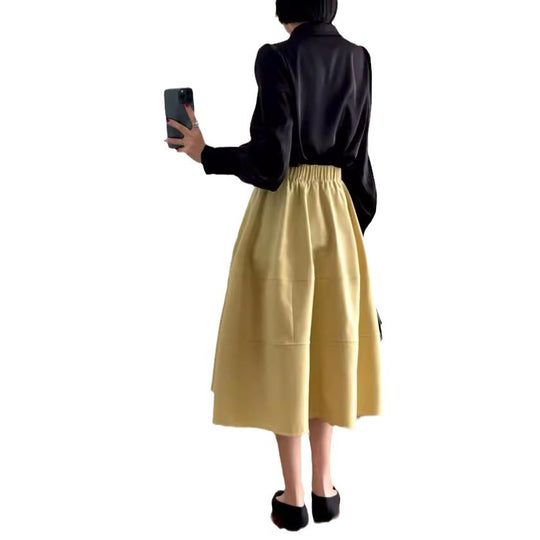 Damen Stylische, luftige 3/4-Arm Strickjacke und Midikleid Kombination Shop Nory
