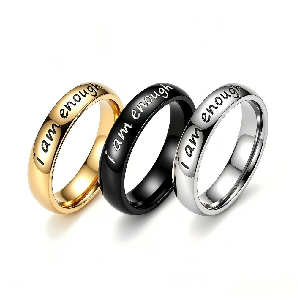 Damen Ring mit eingravierter Bestätigung und moderner Goldoberfläche Shop Nory
