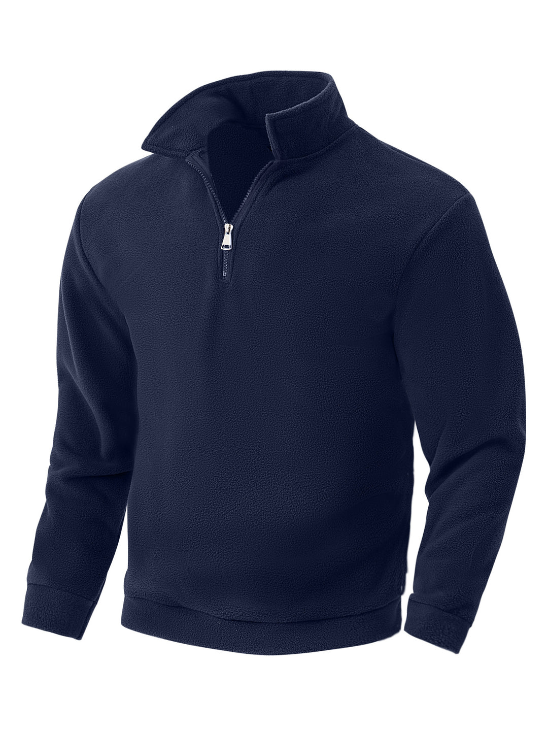 Herren Fleece-Halbzip-Pullover mit Stehkragen, weichem Teddy-Fleece und elastischen Bündchen Shop Nory
