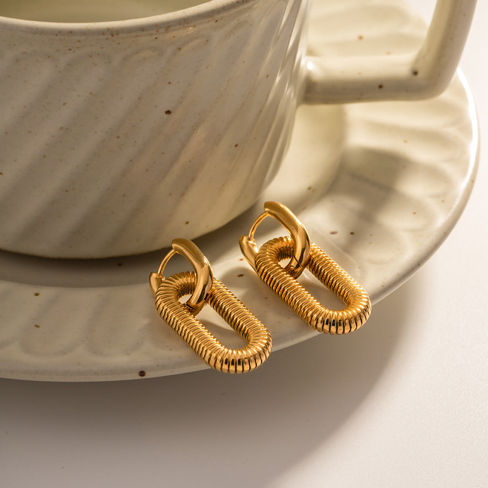 Damen Ohrhänger mit modernem und spiralförmigem Design Shop Nory