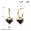 Damen Creolen mit herzförmigem Zirkon-Anhänger und goldfarbener Beschichtung Shop Nory
