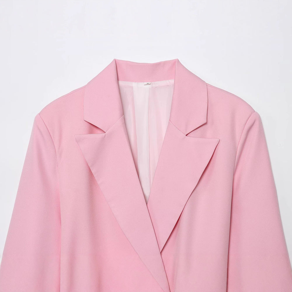 Damen Taillierter Blazer mit Deko‑Rosen‑Gürtel und Reverskragen Shop Nory