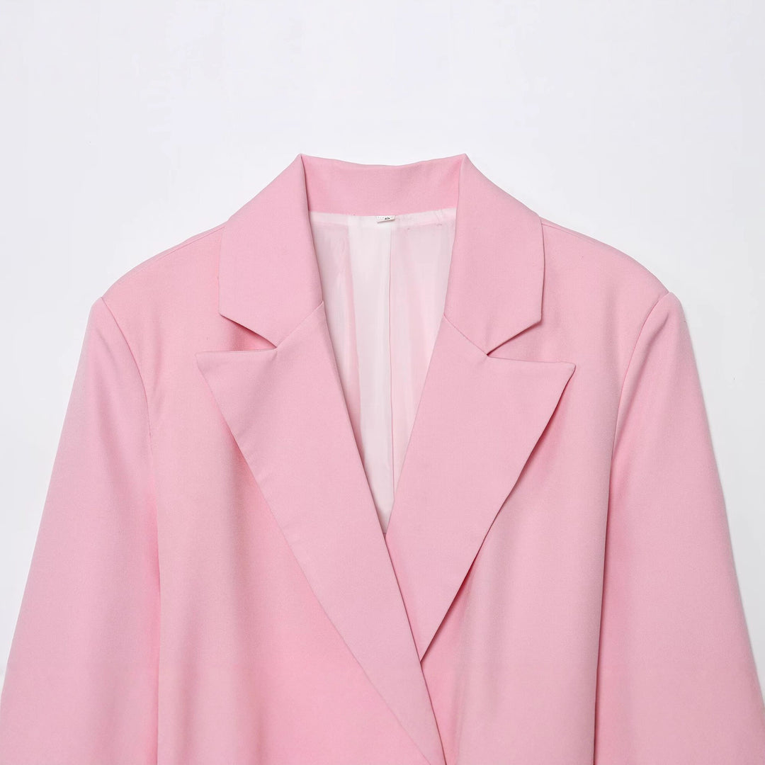 Damen Taillierter Blazer mit Deko‑Rosen‑Gürtel und Reverskragen Shop Nory