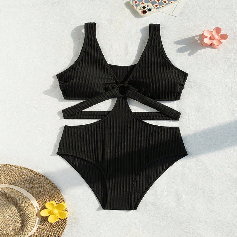 Damen Einteiler Badeanzug mit raffinierten Cut-Out-Details Shopnory