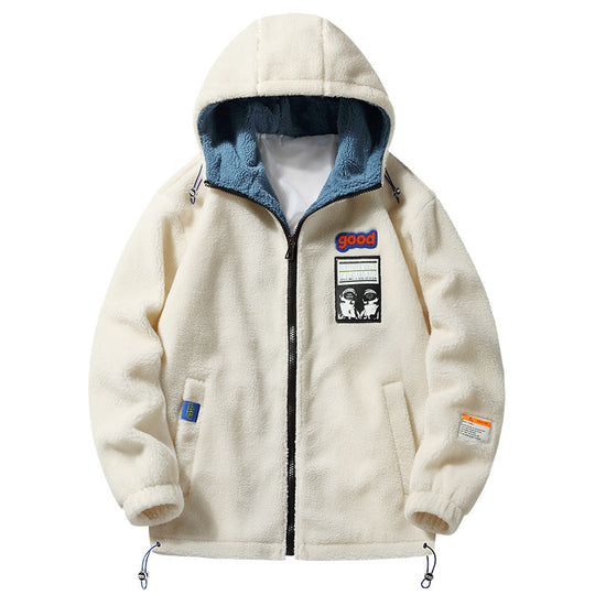 Herren Gemütliche Fleecejacke mit Kapuze Shop Nory