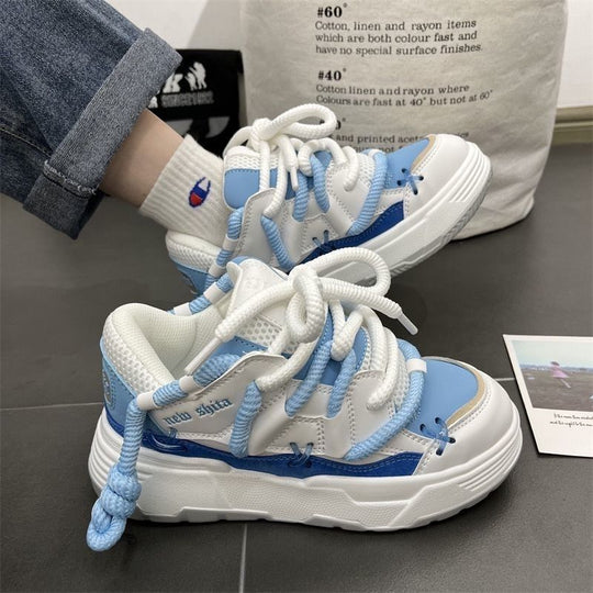 Damen Sportliche Chunky-Sneaker mit innovativem Schnürsystem und rutschfester Sohle