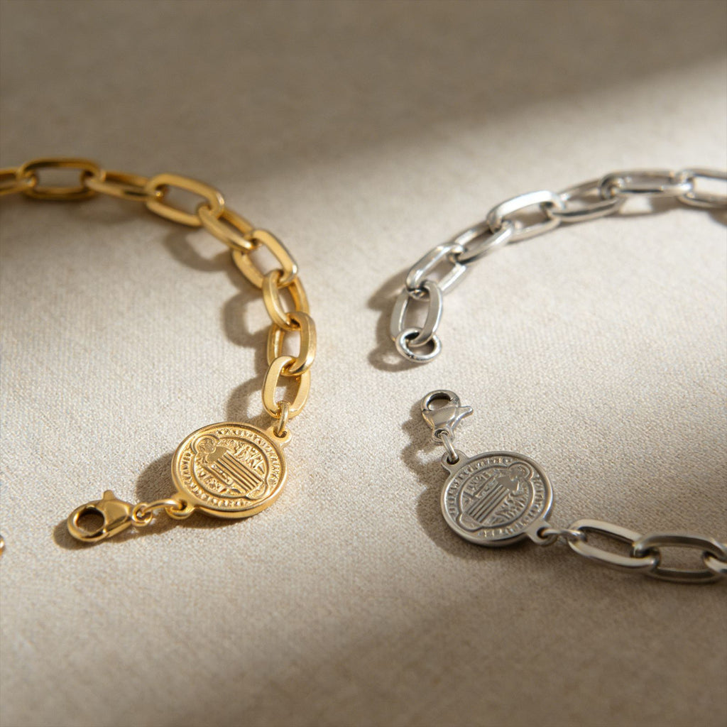 Damen Gliederarmband mit symbolischem Medaillon Shop Nory