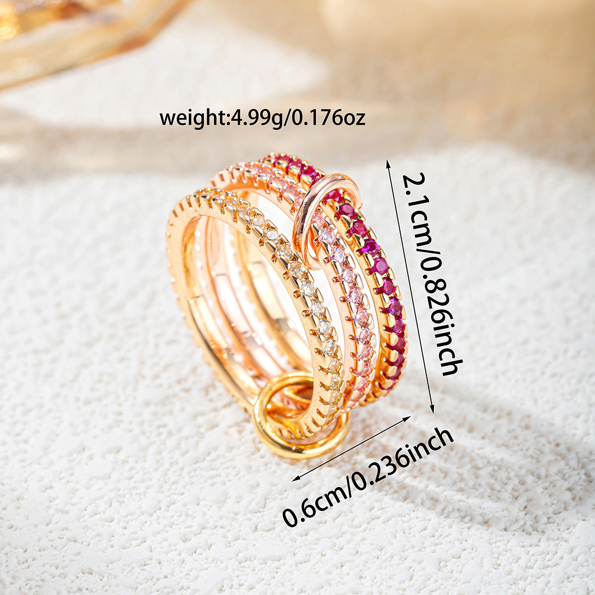 Damen Schmuckset aus funkelnden Ringbanden Shop Nory