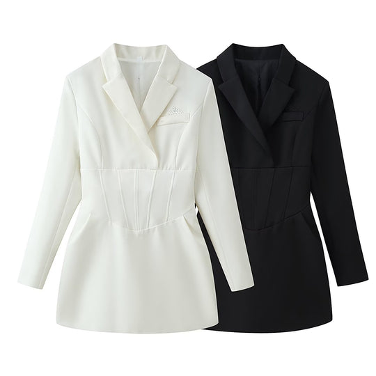 Damen tailliertes Blazer-Minikleid mit Korsettnähten Shop Nory