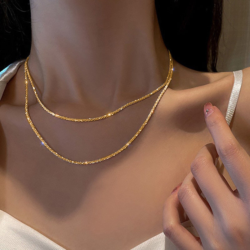 Damen Halskette aus funkelnden Zirkonia mit eleganten Akzenten Shop Nory