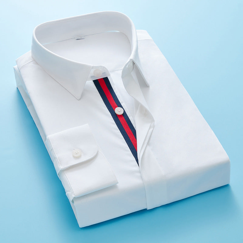Herren tailliertes Businesshemd mit Kentkragen und kontrastiertem Knopfleistenband Shop Nory