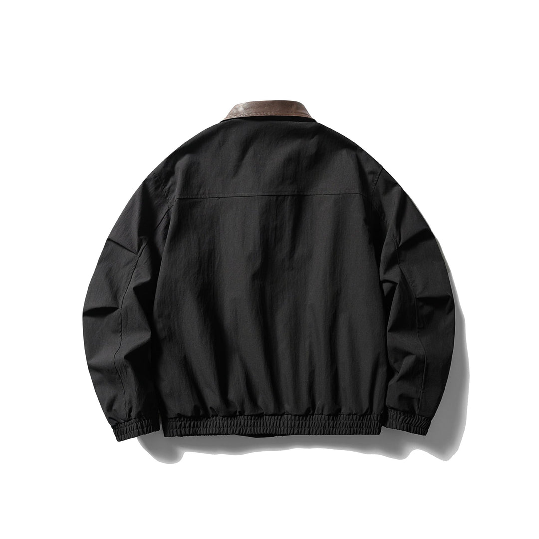Herren Übergangsblouson mit Lederkragen und elastischem Saum Shop Nory