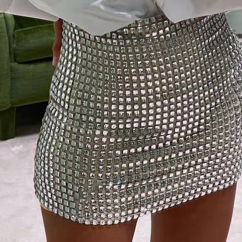 Damen Glitzernder Paillettenrock