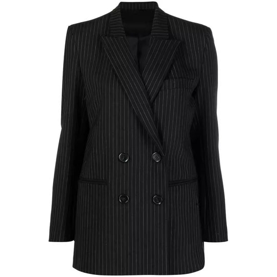 Damen Zweiteiliger Nadelstreifen-Anzug mit oversized Doppelreiher und weiten Bundfaltenhosen Shop Nory