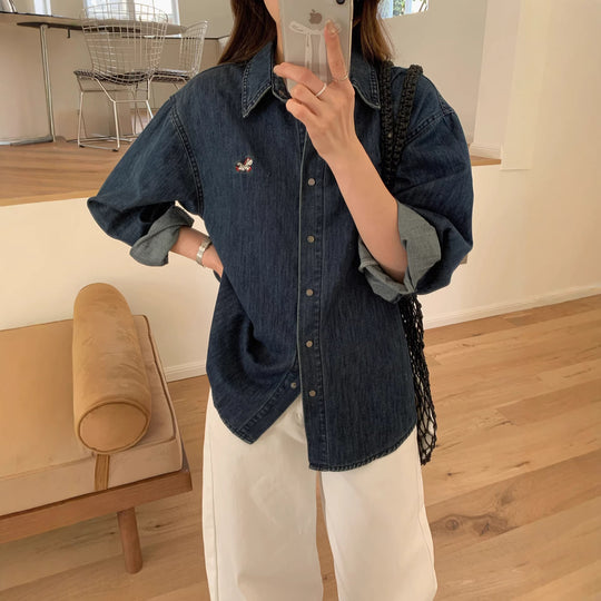 Damen Jeanshemd Shop Nory