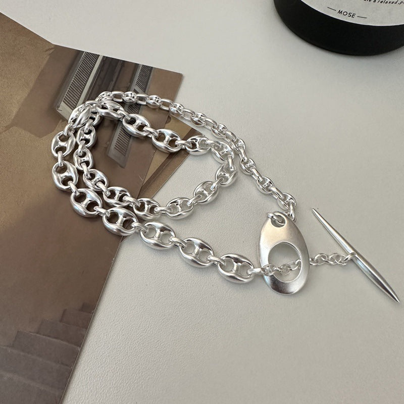 Damen modische Kette mit vielseitigem Karabiner und glänzenden Gliedern Shop Nory