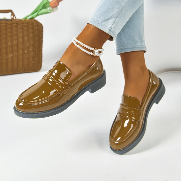 Damen modische Slipper mit trendigem Glanz und rutschfester Sohle