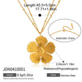 Damen Halskette im floralen Design mit erweiterbarem Edelstahlanhänger Shop Nory
