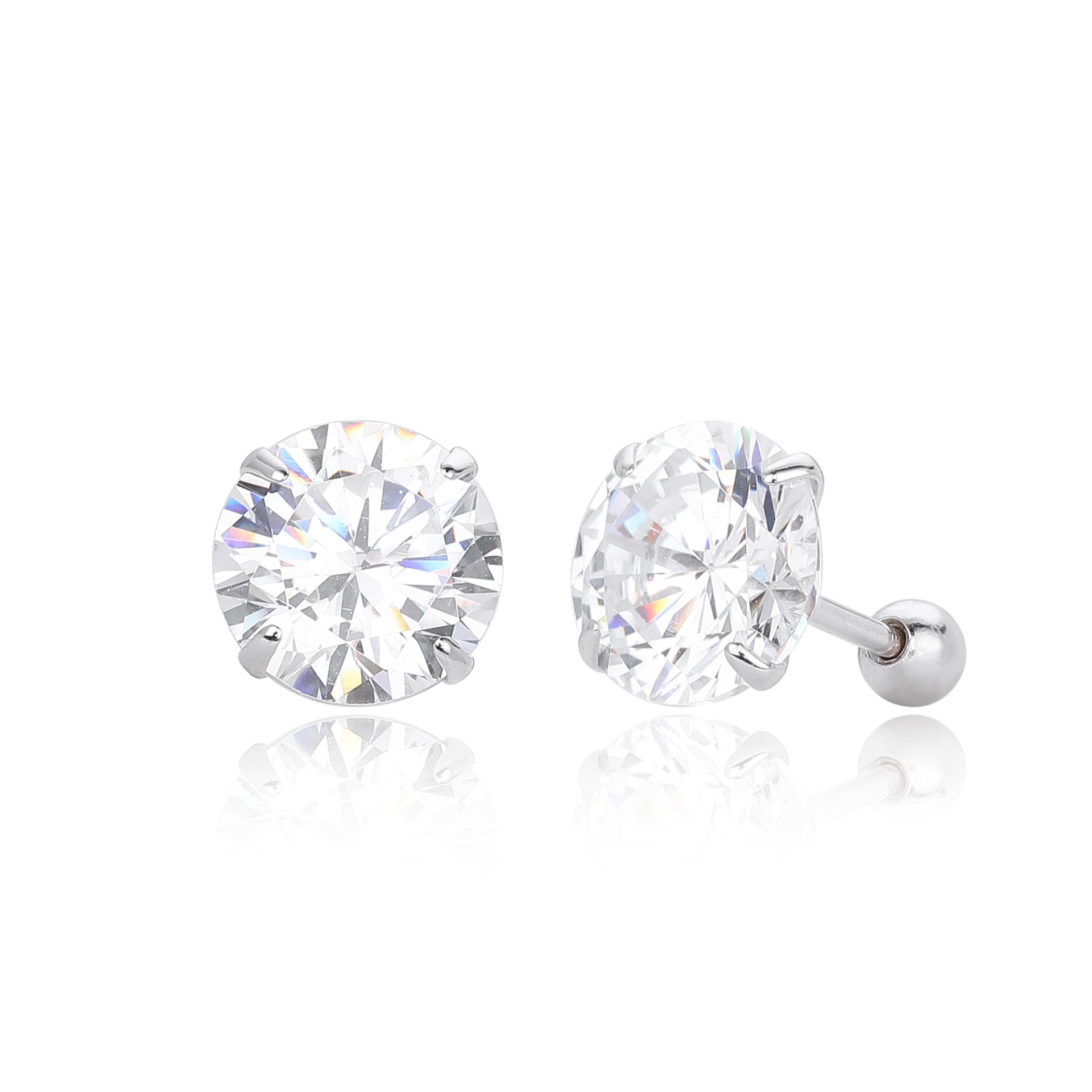 Damen Piercing mit funkelndem Moissanit und hochwertigem 925 Sterling Silber Shop Nory