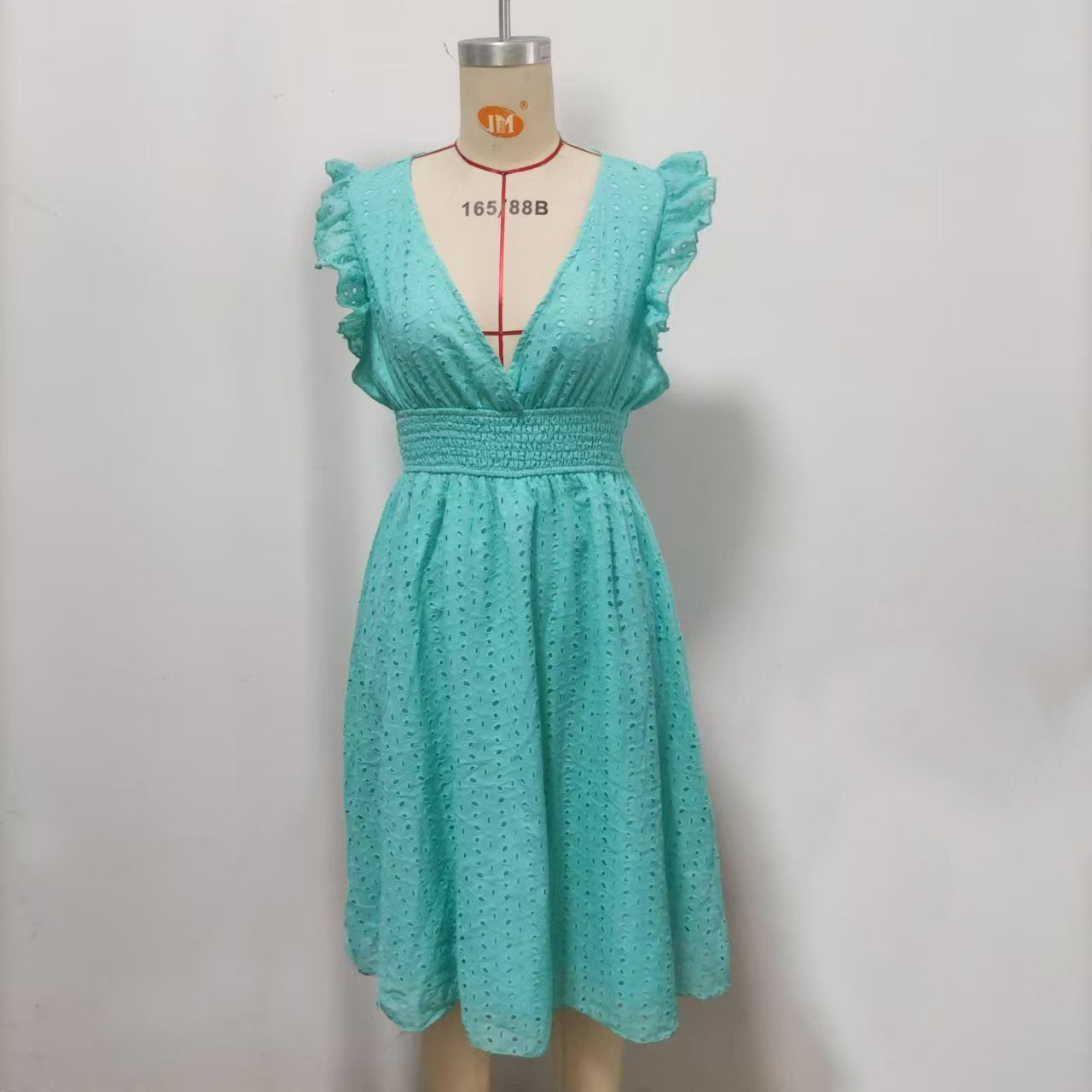 Damen Sommerkleid mit eleganten Spitzenärmeln