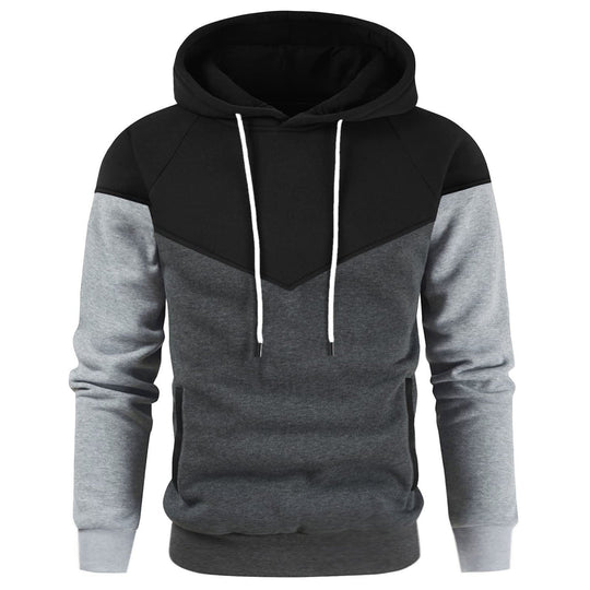 Herren modischer Hoodie mit innovativem Patchwork-Design