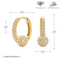 Damen Creolenohrringe mit funkelnden 5A Zirkonen aus hochwertigem 925 Sterling Silber Shop Nory