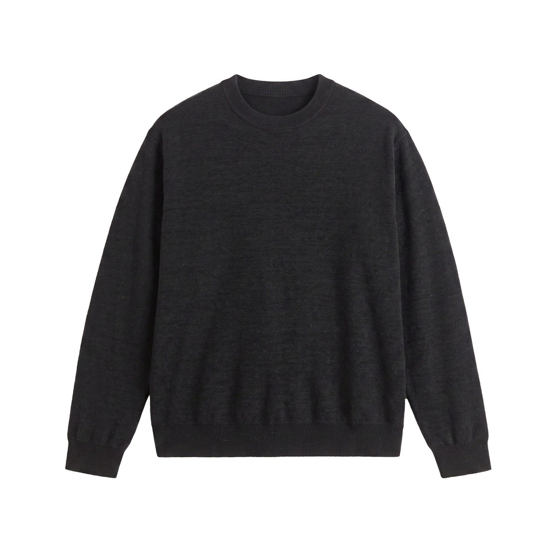Herren Feiner Rundhals‑Sweatpullover aus Terry‑Frottee mit geripptem Saum Shop Nory