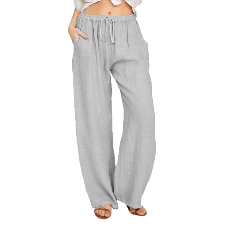 Damen bequeme Leinenhose