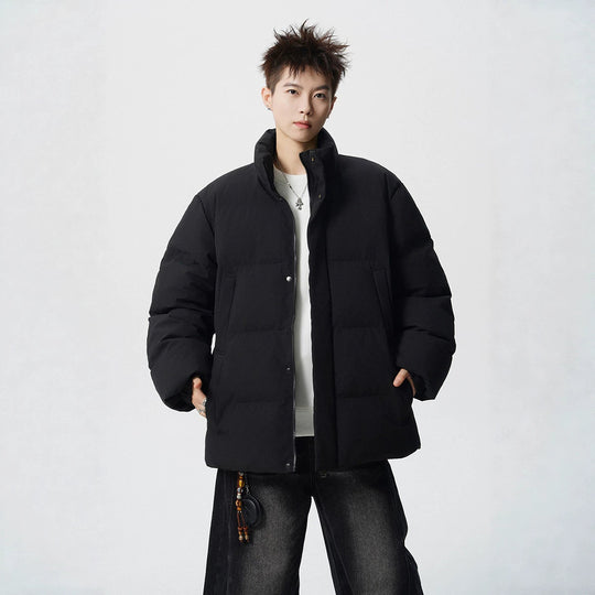 Herren Kurz geschnittene Oversize Steppjacke mit hohem Kragen Shop Nory
