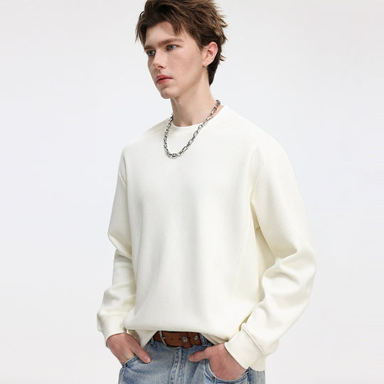Herren Feinstruktur-Sweatshirt mit Rundhalsausschnitt und relaxed Fit Shop Nory