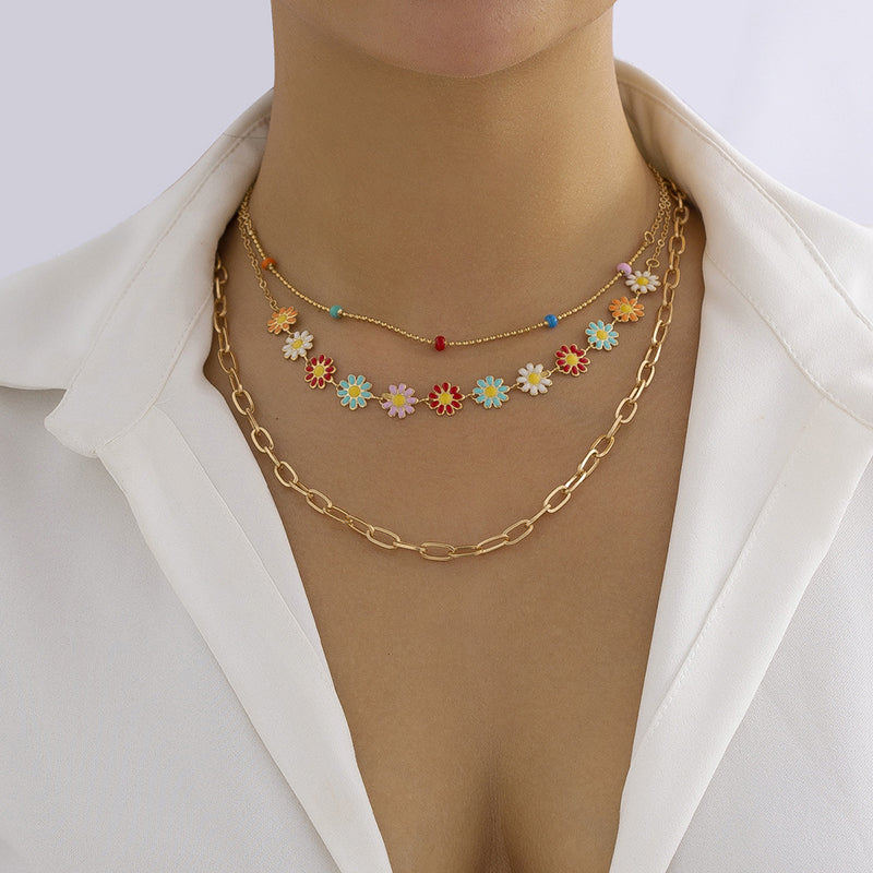 Bunte Gänseblümchen Halskette | Shop Nory